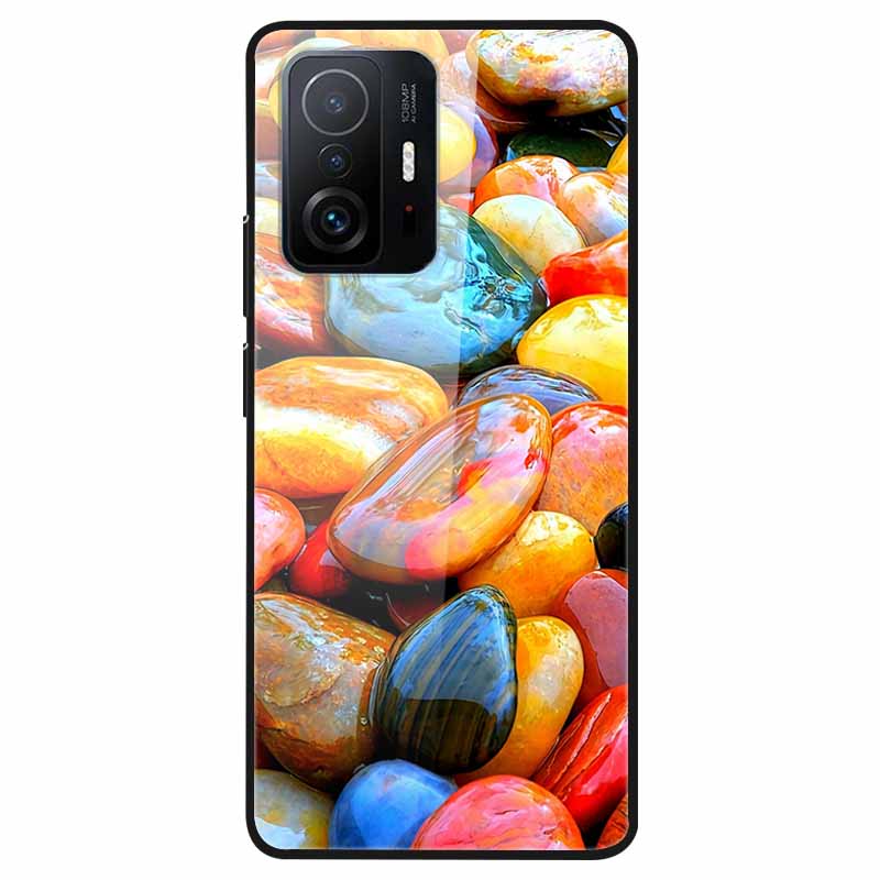 Luxury Case for Xiaomi Mi 11T Pro Cover Tempered Glass Cover for Xiaomi 11T 11 T Pro Phone Case for Xiaomi 11TPro Fundas 2021