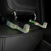 2ks Diamond Crystal Autosedačka Závěs na hlavovou opěrku Držák na tašku Držák na tašku Peněženka Látková spona do auta Bling Autopříslušenství