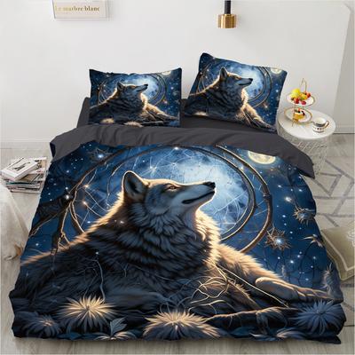 Set Biancheria da Letto Lupo e Corvo Famosi Set Copripiumino Anime Piumone Biancheria da Letto Singolo Gemello Regina Re Singolo Dimensioni Dropshipping Regalo