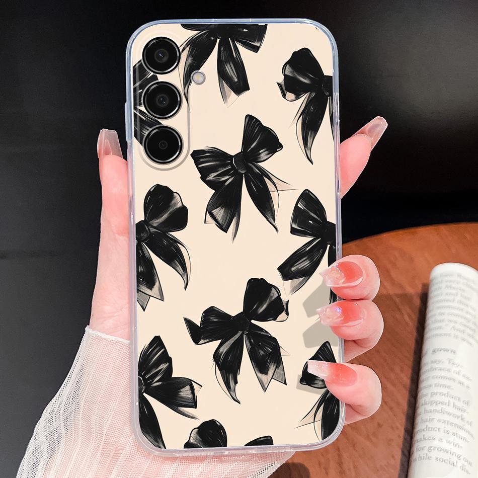 For Samsung Galaxy M35 M55 C55 F55 5G Phone Cover Lovely Flowers Lightweight Cover For Galaxy M 35 Soft Silicone Clear Bumper