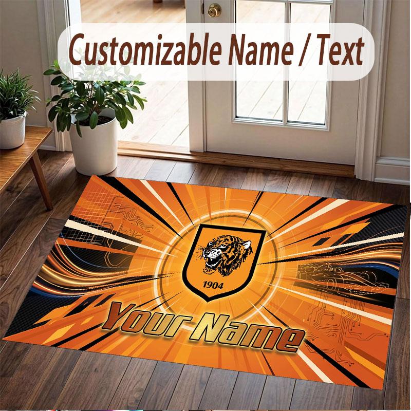Custom Rug Hull FC Pattern Print Name Text Soft Non‑Slip Floor Carpet for Home Indoor Decoration