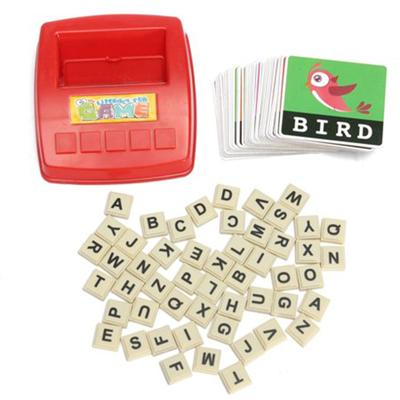 Machine à lettres anglaises Puzzle pour enfants Éducation précoce Plateau d'alphabétisation par images Jeu d'apprentissage de l'anglais Aides pédagogiques