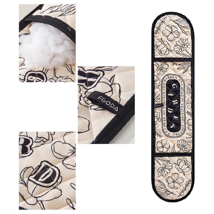 Long Fetter Oven Gloves Reinforced Heat Security Never Slip Outside for Baking Roasting Cooking