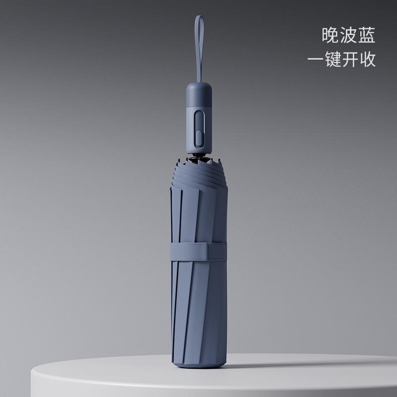 Automatic umbrella, super wind-resistant umbrella, men's large size, thickened and reinforced folding men's special sun umbrella