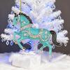 Horse Christmas Ornaments Sparkly Rhinestone Horse Hanging Decoration