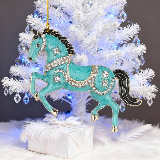Horse Christmas Ornaments Sparkly Rhinestone Horse Hanging Decoration