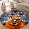 Personalized Grizzy Bear Round Chair Office Rug - Perfect for Mat, Office Chair & More - Ideal Gift for Birthdays and Holidays