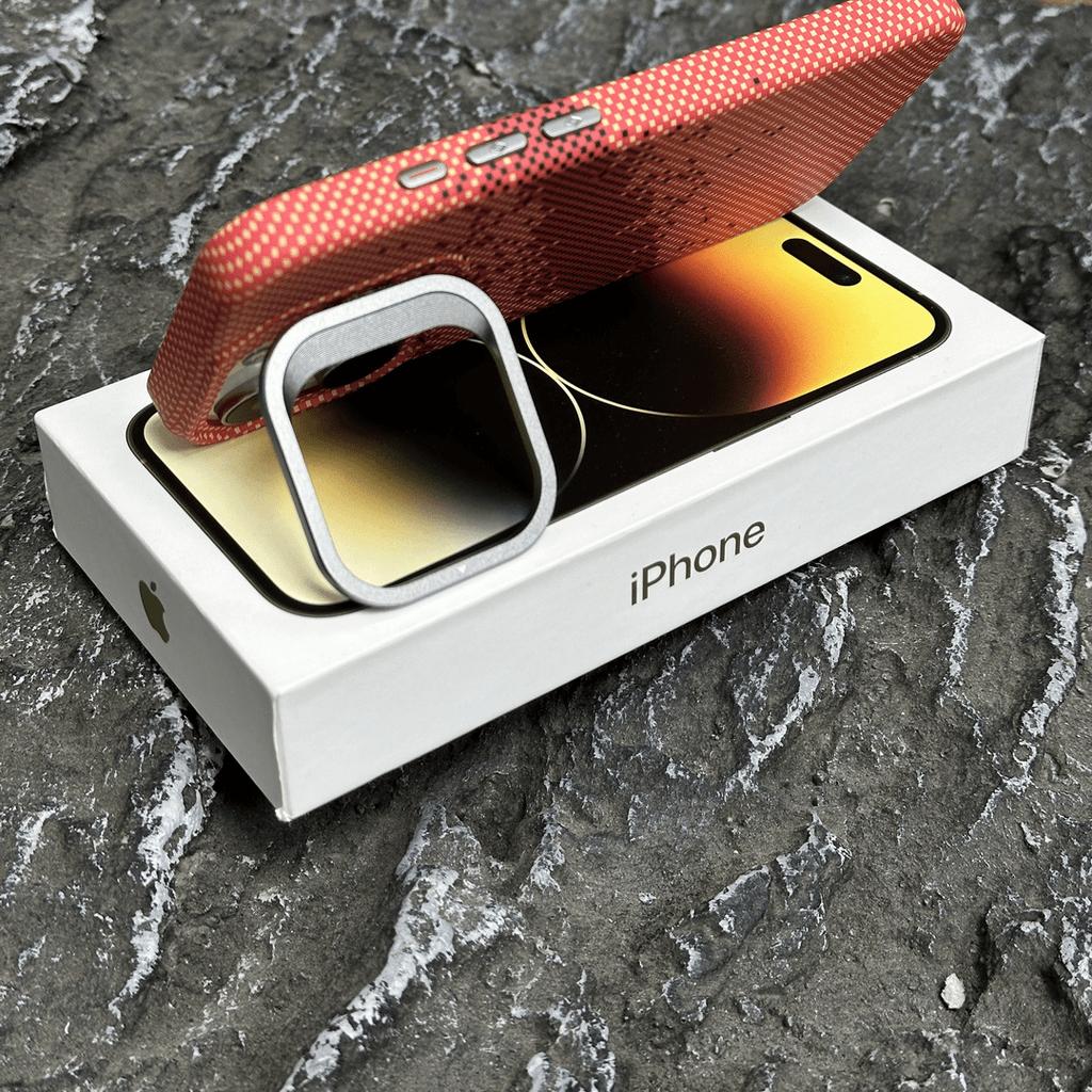 Shanchuan Galaxy Odpowiedni dla Apple 16 Włókno Węglowe Kevlar Magnetycznie Absorbowane IPhone 15 Uchwyt na Obiektyw Odporny na Upadki Etui na Telefon Komórkowy