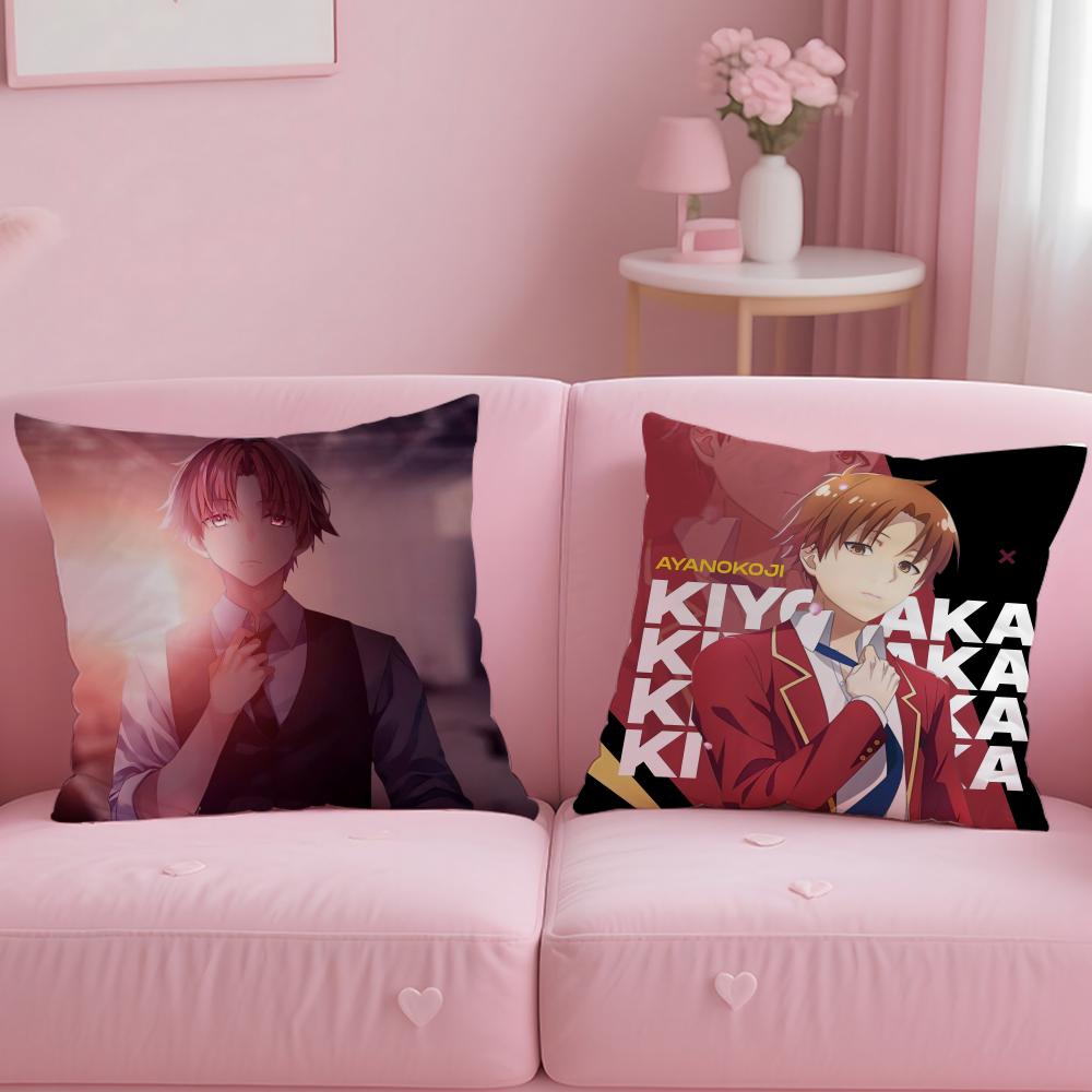 Popular Anime Classroom Of The Elite Cushion Cover Soft & Easy-Wash Pillow Case – Versatile for Couch, Bed, Travel and Office