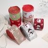 Cartoon 2M/Roll Christmas Tree Ribbon DIY Reinforced Edge Gift Packaging Webbing Snowman Fabric Wreath Making Tool Xmas