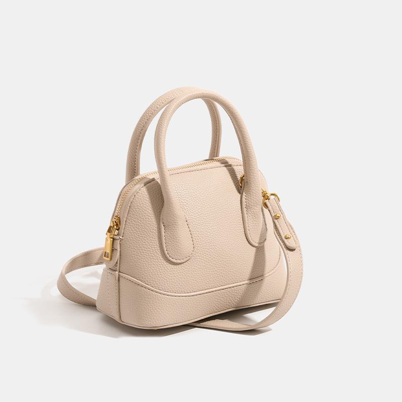 Light Luxury Lychee Pattern Casual Versatile Women's Shoulder Bag Simple Trendy Shell Bag Korean Style Fashion Crossbody Bag