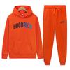 Completo Sportivo da Uomo con Cappuccio Misto Cotone Tuta Manica Lunga Pantaloni Outfit Casual 2025