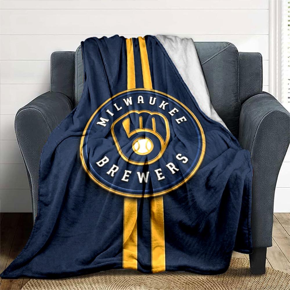 Milwaukee Brewers Druck Flanelldecke Hohe Qualität Warm Bequem Decke für Alle Jahreszeiten Perfekt für Geschenke Heimdekoration