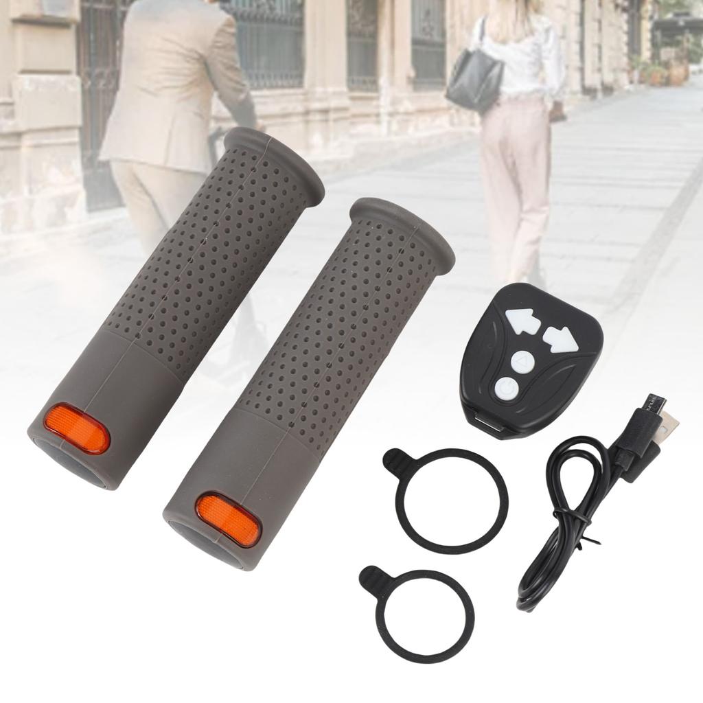 Turn Signal Fit for M365 Electric Scooter Rubber Wireless Remote Control Turn Signal Light Handlebar Grips Electric Scooter Accessories