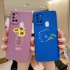 For Samsung Galaxy A21s Case Purple Lavender Flower Camera Protector Soft Phone Cover For Samsung A21s 6.5" SM-A217F A 21 s Case