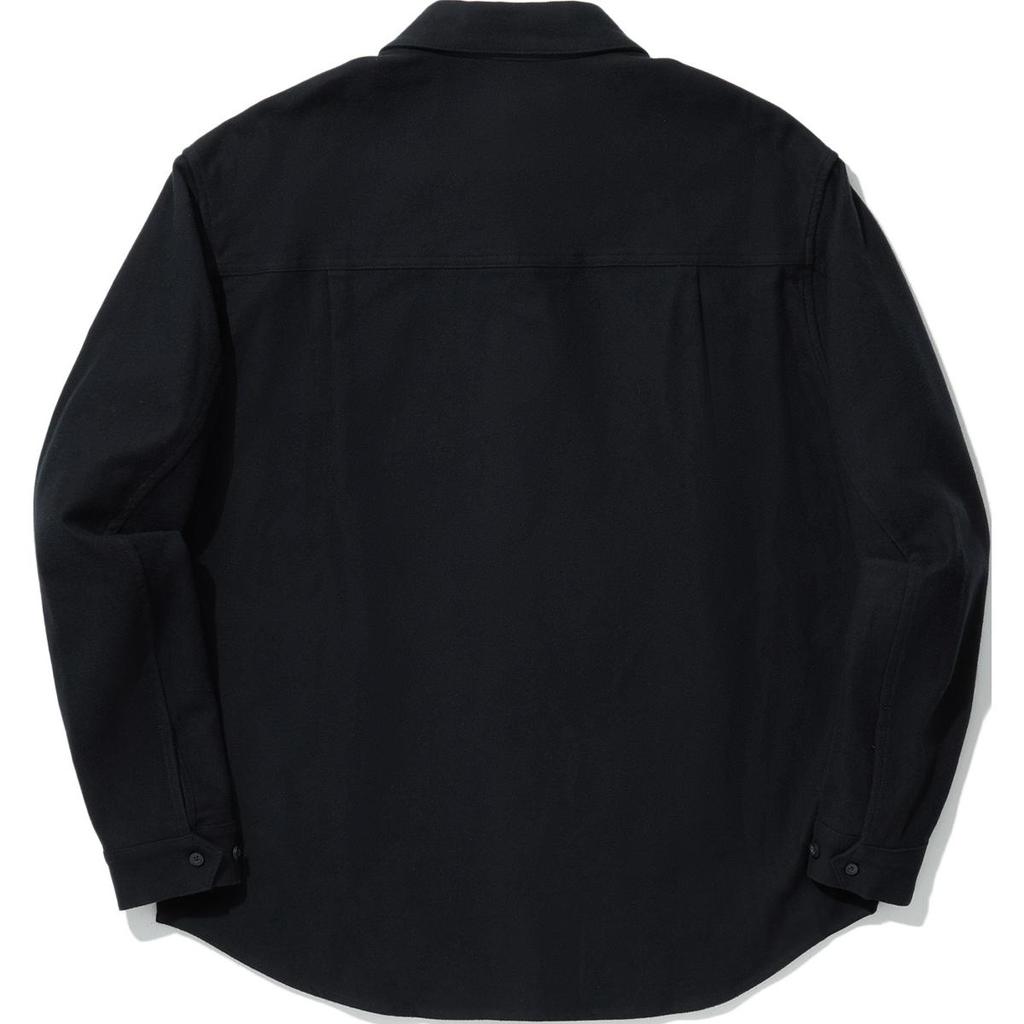 Li Ning Vital Series Logo Polo Button Casual Long Sleeve Shirt Unisex Shirts Black ASHU511-2