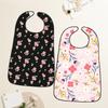 Reusable Feeding Bibs Floral print Dining Bibs Multi-purpose Clothing Protector  Elderly Care