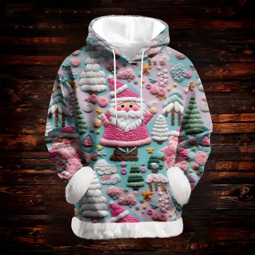 Kvinners uformelle motetrykk Langermet sweatshirt med hette