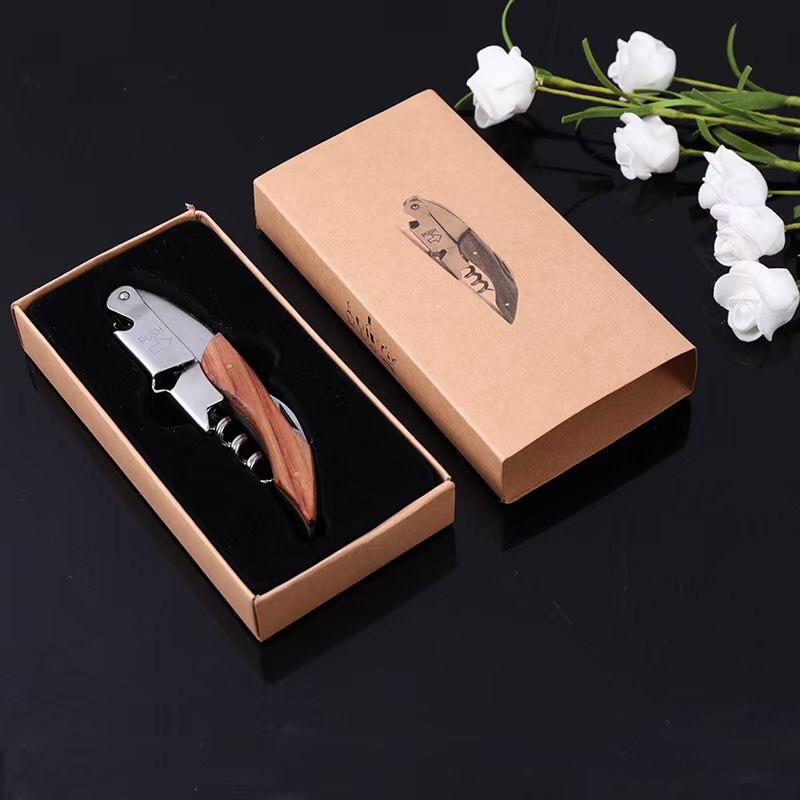 Stainless Steel Red Wine Beer Bottle Opener Cork Screw Wood Multi Function Seahorse Safe Cut Kitchen Bar Tools Commercial Gift