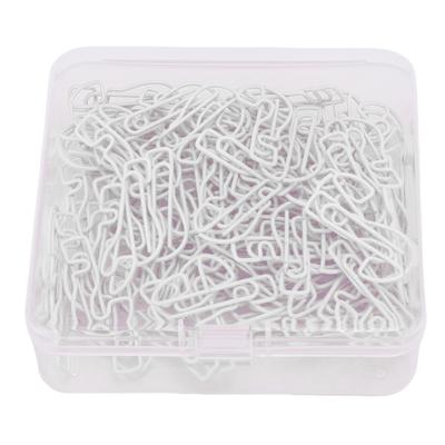 100Pcs Question Mark Shaped Paper Clips Bulk Mini Bookmarks Clamp with Transparent Box School Supplies