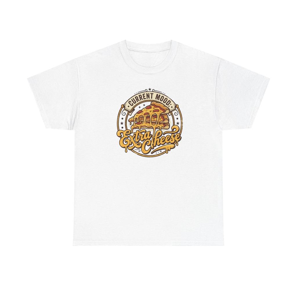 Extra Cheese Pizza graphic tee | Current Mood pizza design