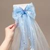Fairy Princess Tulle Bow Hair Clip for Girls, Soft Mesh Headpiece for Birthday & Photography, Comfortable Anti-Slip Kids Hair Accessories