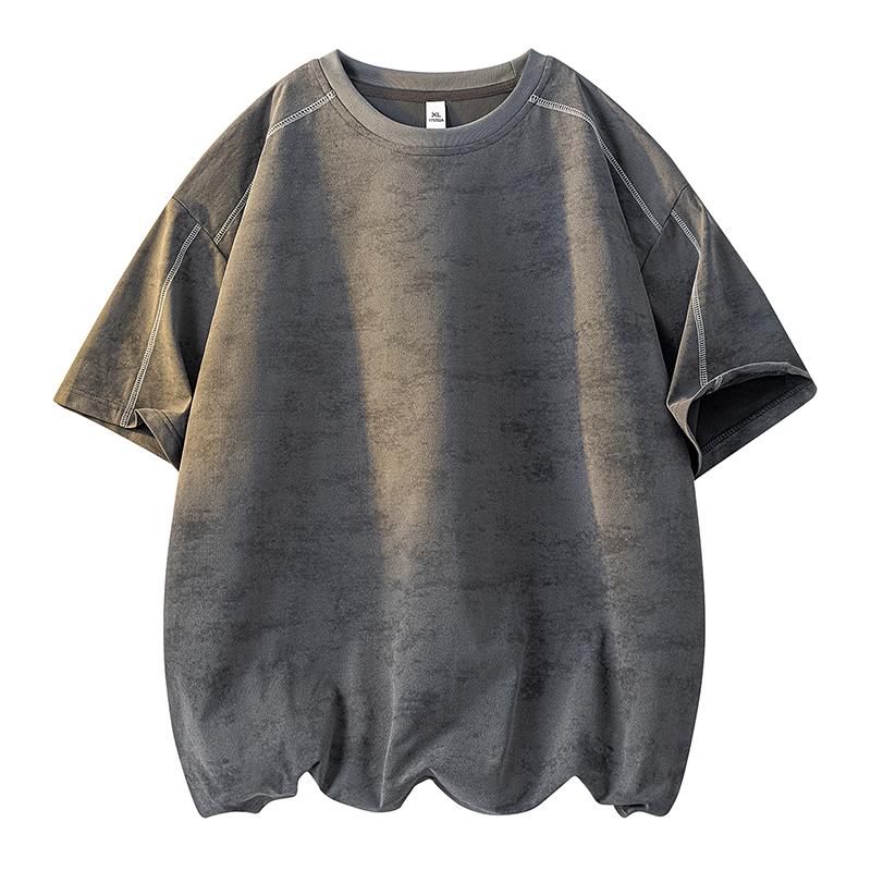 Loose Short-sleeved T-shirt For Men And Women, Summer Breathable Round Neck Pullover Casual Top