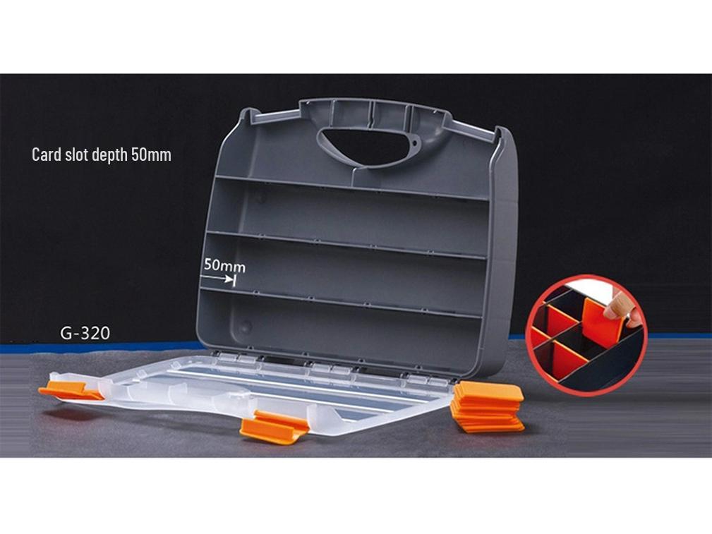 Transparent Handheld Tool & Screw Storage Box