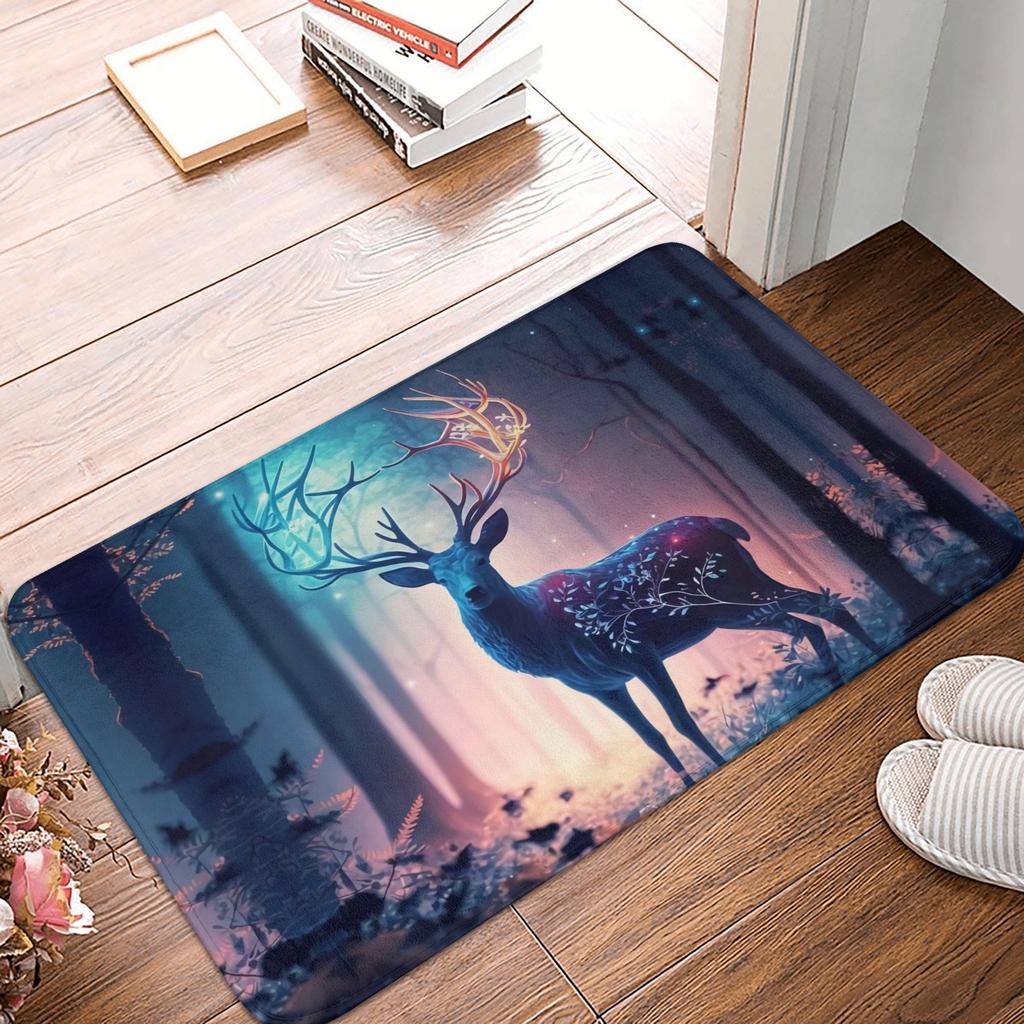 Magic Deer Front Door Floor Entrance Mat Indoor  Kitchen Bath Doormat Garden Carpet Rug