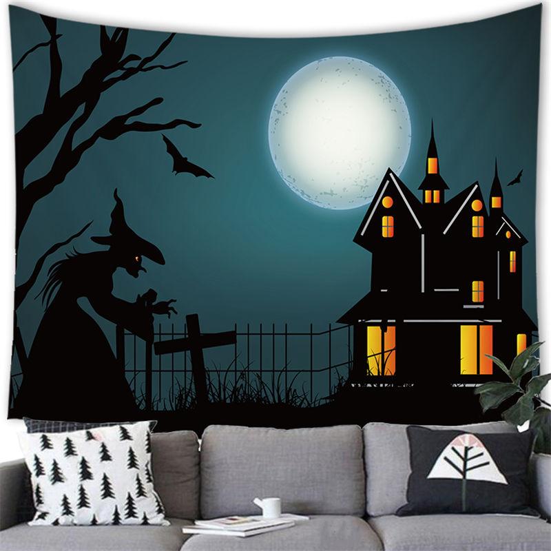 Kunst Halloween Elemente Wandteppich Wandbehang Heimdeko Wandteppich Zimmer Wohnheimzimmer Wanddeko Hintergrundtuch