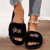 Fashion Women Slippers New Fashion Warm House Slippers Winter New Trend Fur Home Shoes for Women Casual Plush Comfortable Slides Women