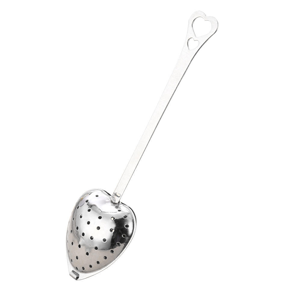 Heart Shaped Stainless Steel Tea Infuser Spoon Strainer Steeper Handle