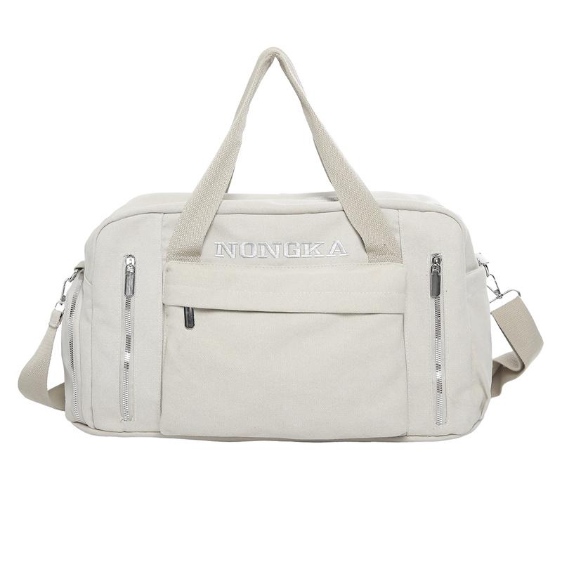 Large Capacity Portable Sports Fitness Bag Sports Shoulder Bag Lightweight Travel Luggage Bag бежевый
