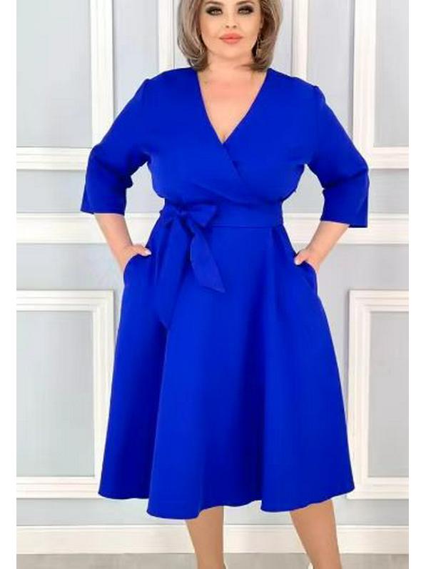 2025 Módní evropské a americké áčkové šaty s kulatým výstřihem - Elegantní styl s dlouhým rukávem pro ženy