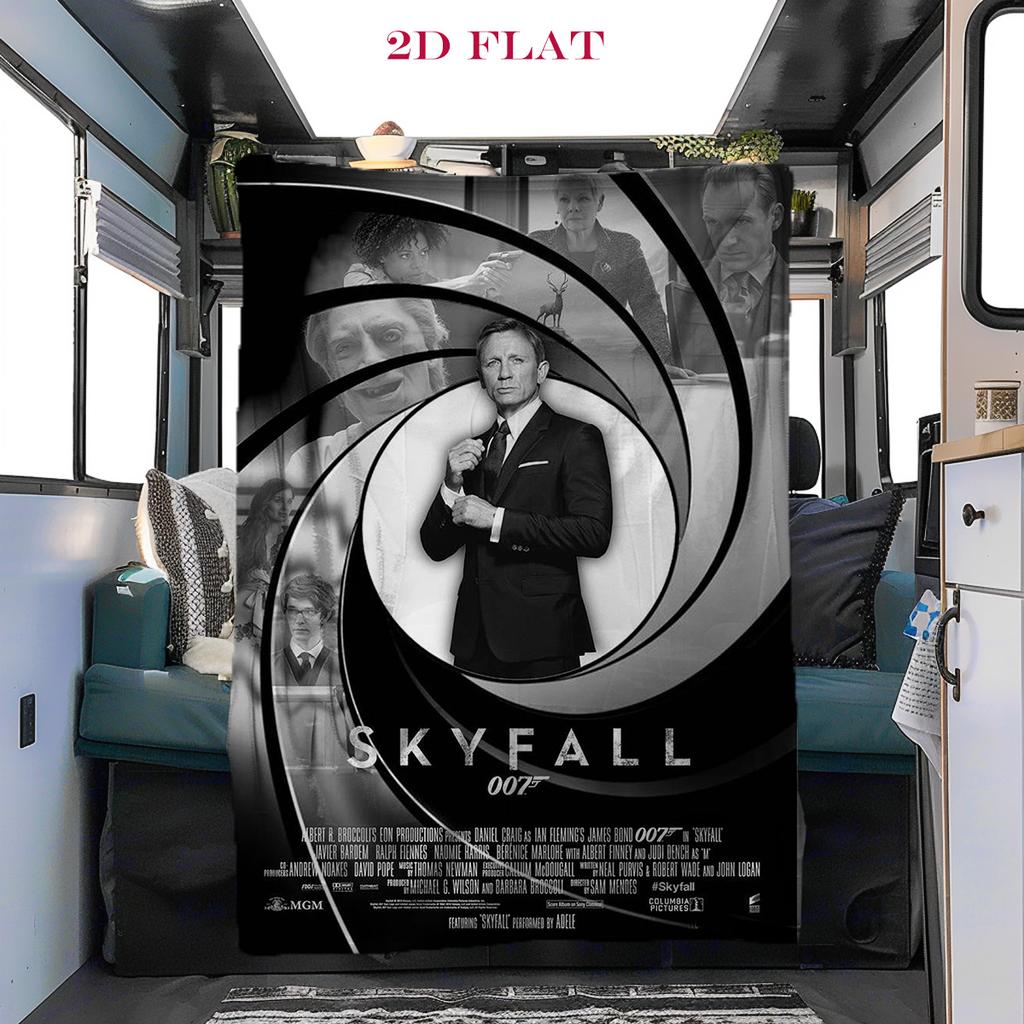 007: Skyfall - Classic Spy Thriller Blanket Soft and Comfortable Suitable for All Seasons Nap Blanket Office Rest Blanket Air Conditioning Blanket