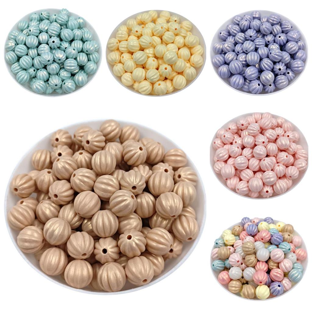 Creativ 10 buc 11 MM Fabricare bratara lucrata manual Macaron margele de bricolaj margele acrilice perlate de pepene verde de culoare solida margele vrac margele