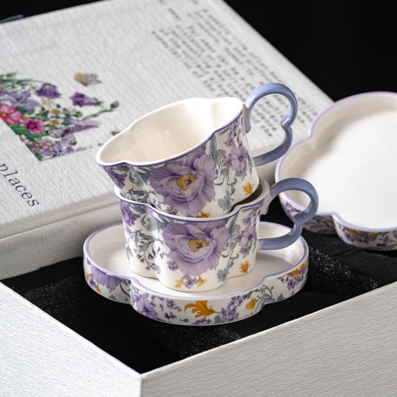 Poetry and Distance "Diana Rose" Birthday Gift Cup for Girlfriend Wedding Engagement Coffee Cup Gift Box