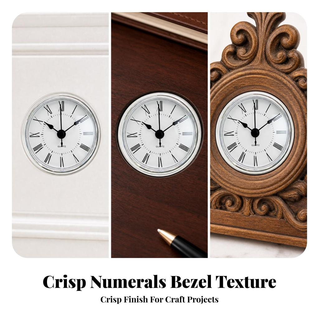 Clock Insert Compact Round Quartz for Minimalist Interiors