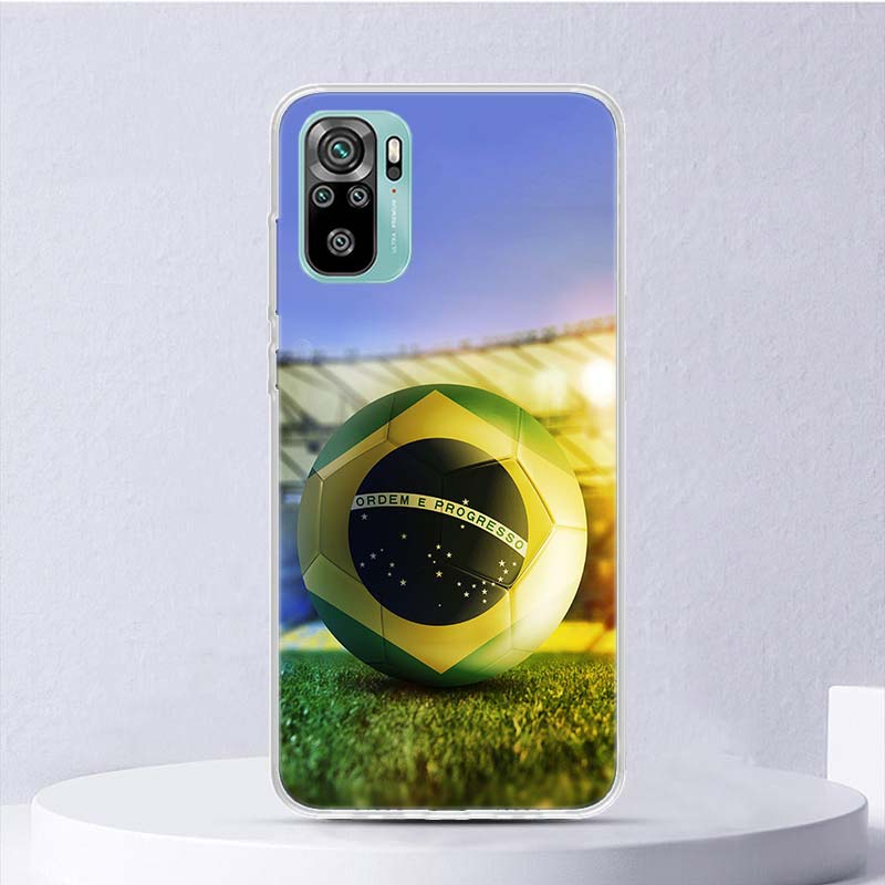 Football Soccer Ball Design Soft Case For Xiaomi Redmi 10 10A 10C 12 12C 9 9A 9C 9T Phone Cover 8 8A 7 7A 6 6A S2 K20 K40 Pro
