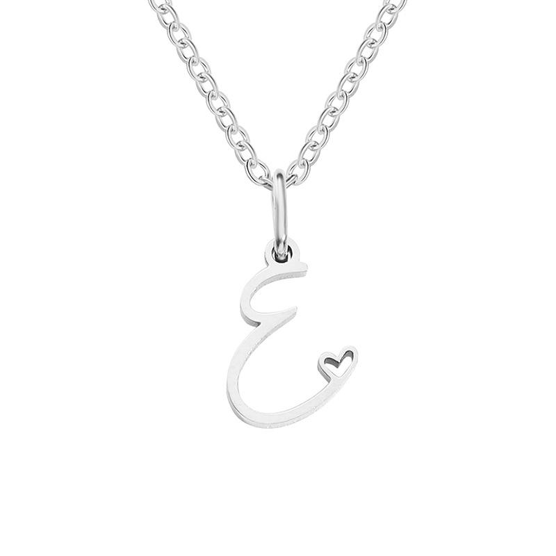 eManco Women's Niche Stainless Steel Letter Clavicle Necklace