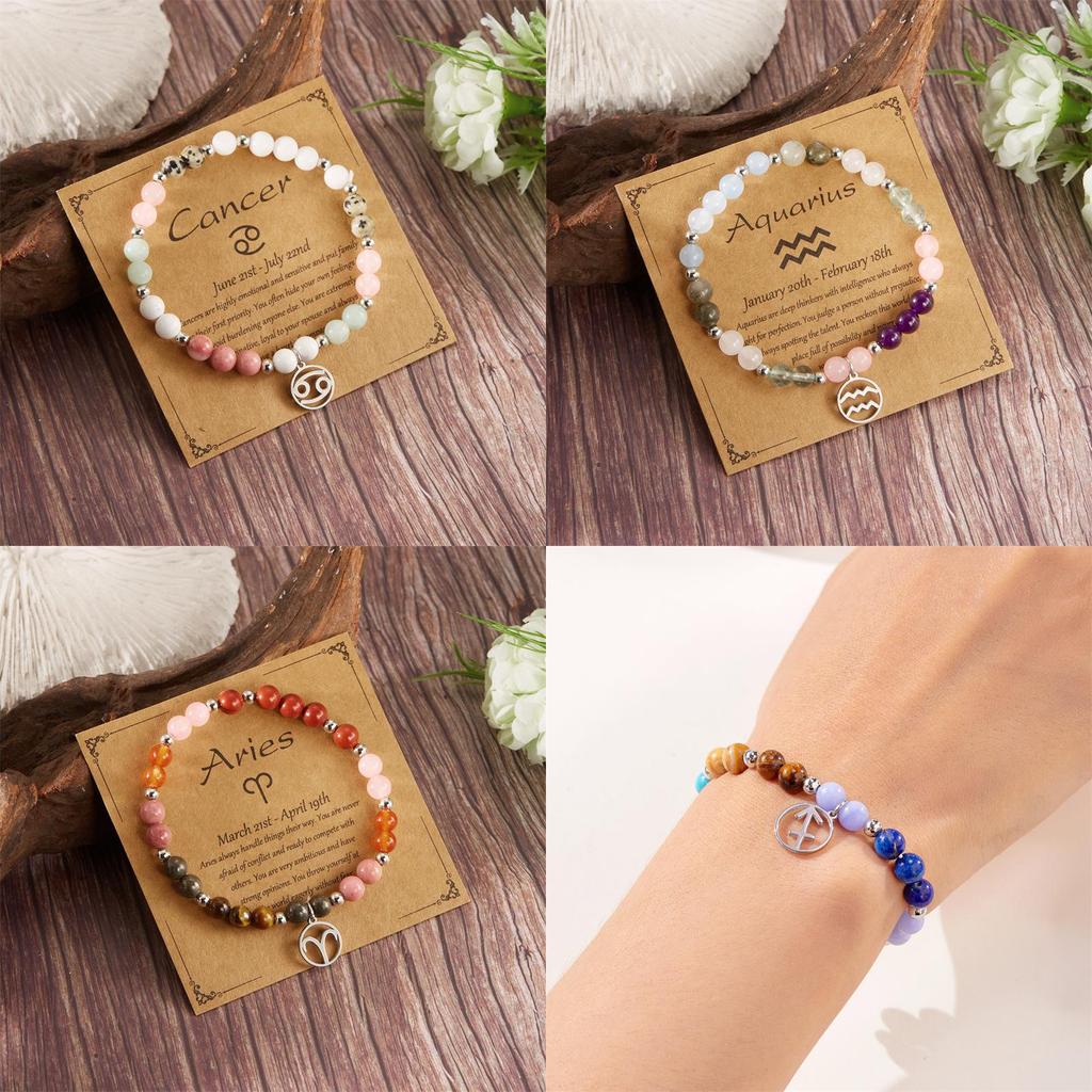 Constellation Stone Jewelry Bracelet For Women With Copper And Glass Beads For Travel