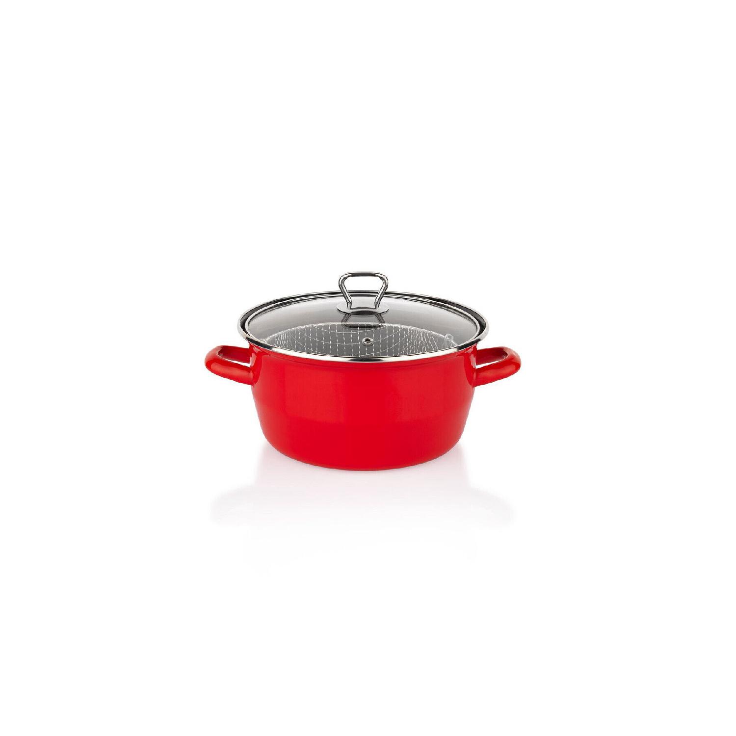 

Crispy Frying Pot Enamel 22 Cm-3 Pieces Темно-синій
