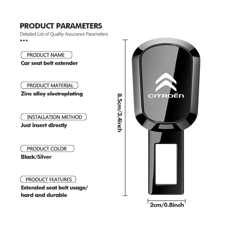 Car Seat Belt Clip Extension Safety Lock Buckle Plug Extender For Citroen C5 C1 C2 C6 C4L DS3 DS4 DS5 C-Elysee Grand Berlingo
