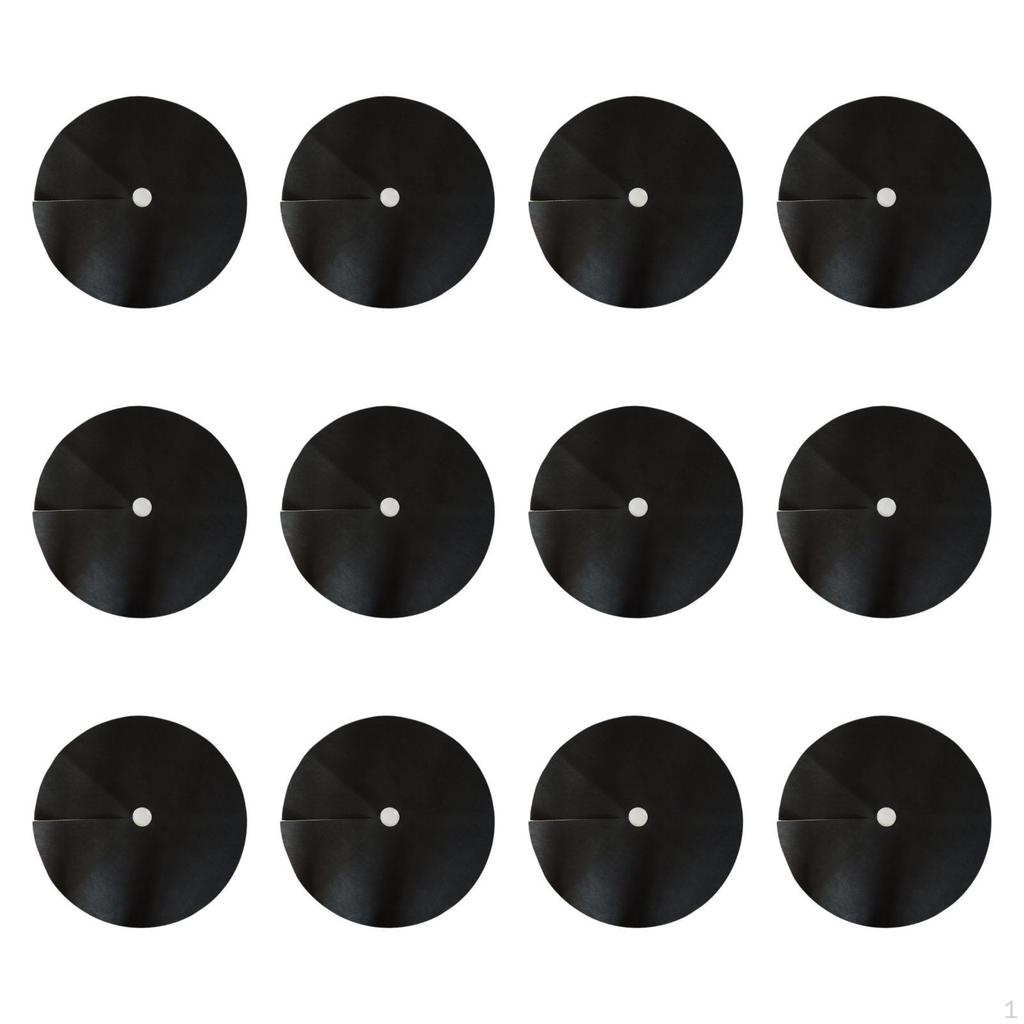 12 -fold Tree Mulch Barrier Fabric Around Black, Tax Guard Ring Mat for Outdoor Terrace
