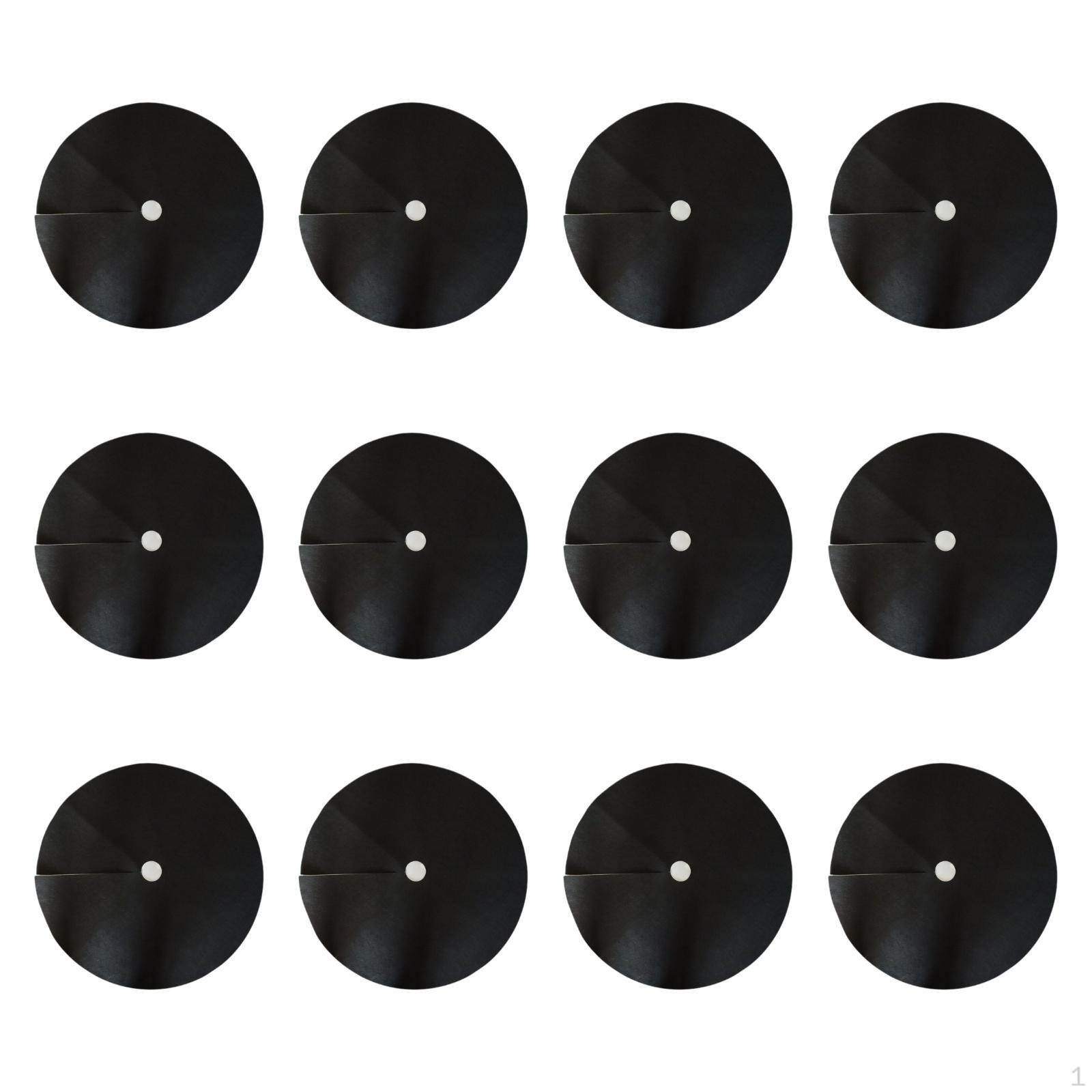 

12-кратный Барьер из мульчи для деревьев Вокруг черного, Защитная подстилка для защиты от сорняков для уличной террасы Diameter 25 cm