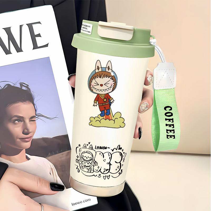 Slámkový hrnek na vodu Velká kapacita 316 Nerezová ocel Vysoká hodnota Termoska na dvojí pití Hrnek na kávu do auta