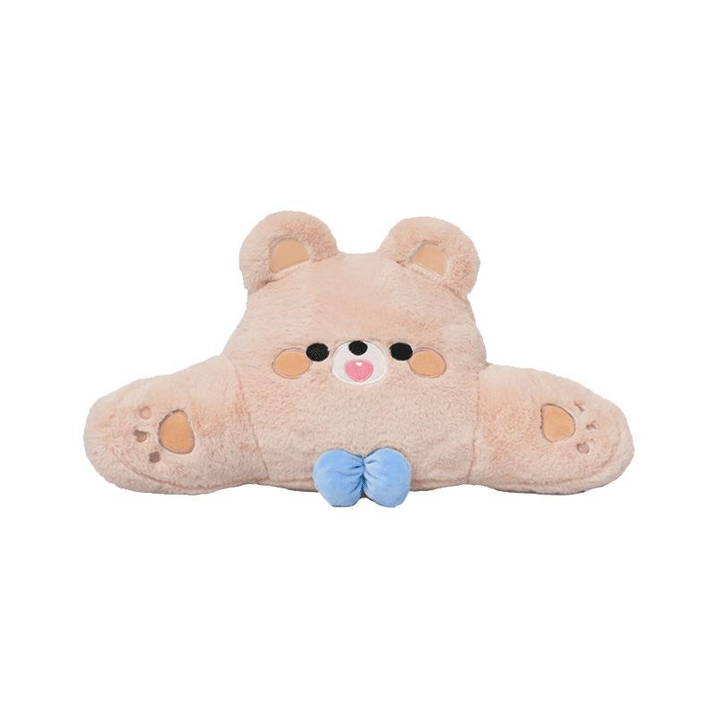 Fashionable Light Luxury Cartoon Bear Plush Waist Support Car Waist Back Neck Pillow Car Cushion Back Cute Car Accessories
