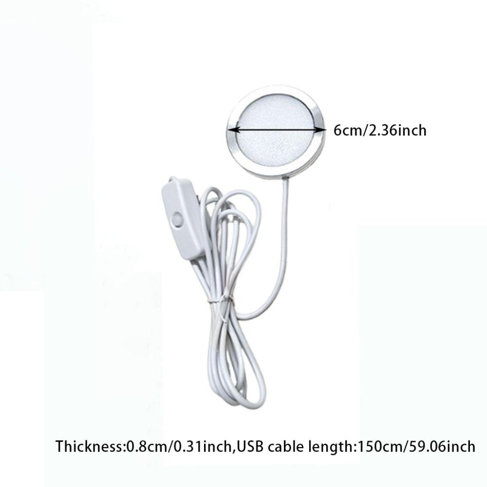 RGB Color Adjustable USB Circular Lamp DIY 5V Ultra-thin LED Light Bright Light 3W USB Powered Night Lamp Clothing Cabinet