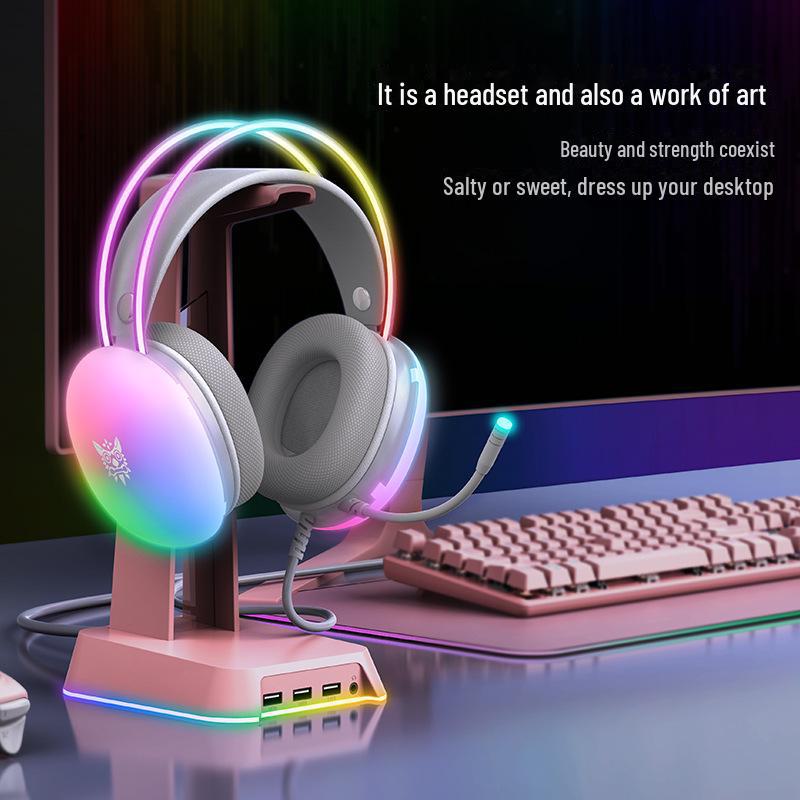 X25 Gradient Dynamic Lighting Headset: Gaming Headset with Cross-Border Design for E-Sports Enthusiasts.