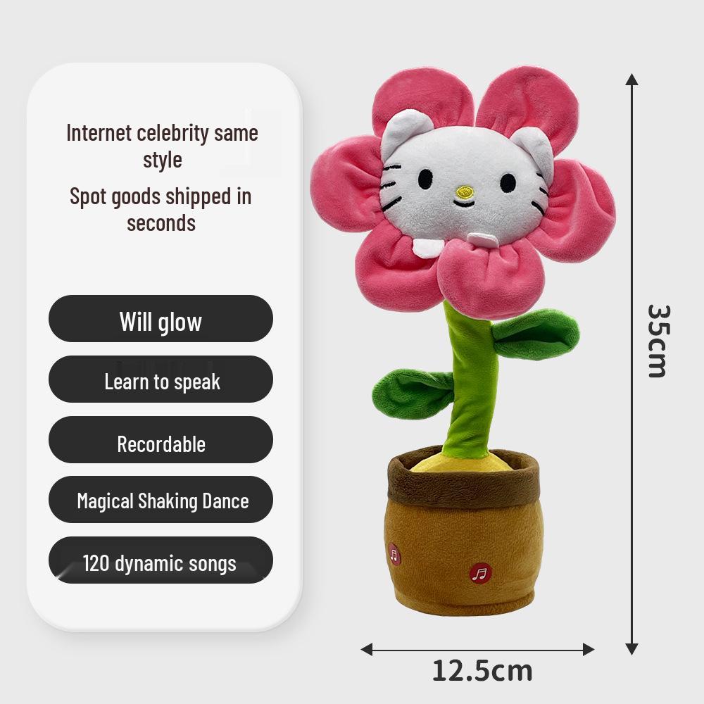 Talking & Dancing Cactus Toy - Wobbly Plush Doll Gift for Kids